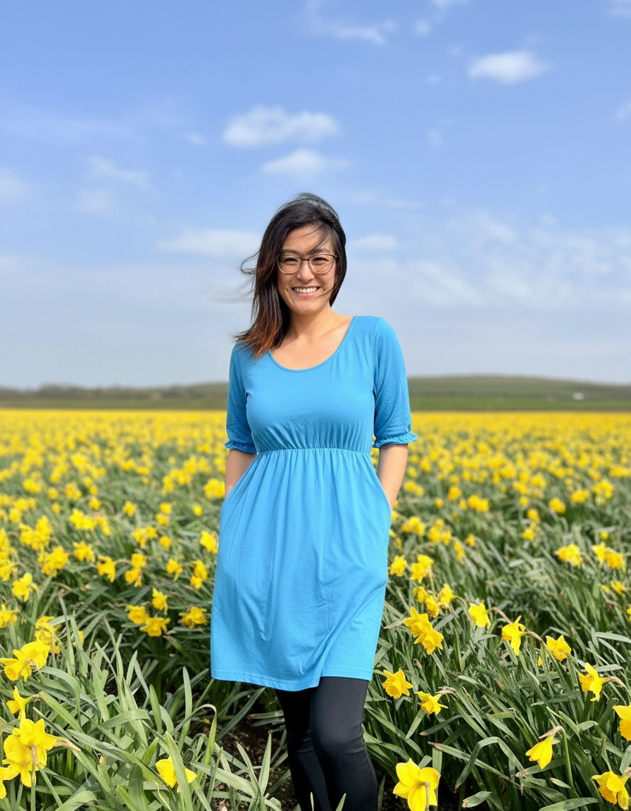 Petite Blue Dress with Pockets