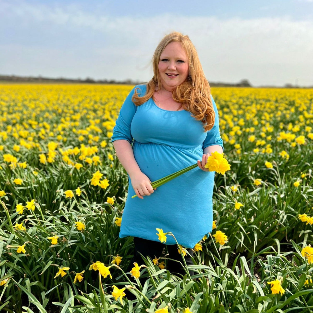 Petite Blue Dress with Pockets