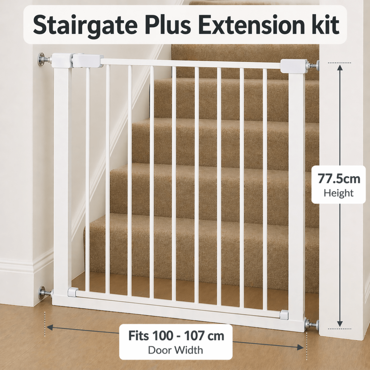 Baby Safety Stair Gate – Pressure Fit Extra Wide