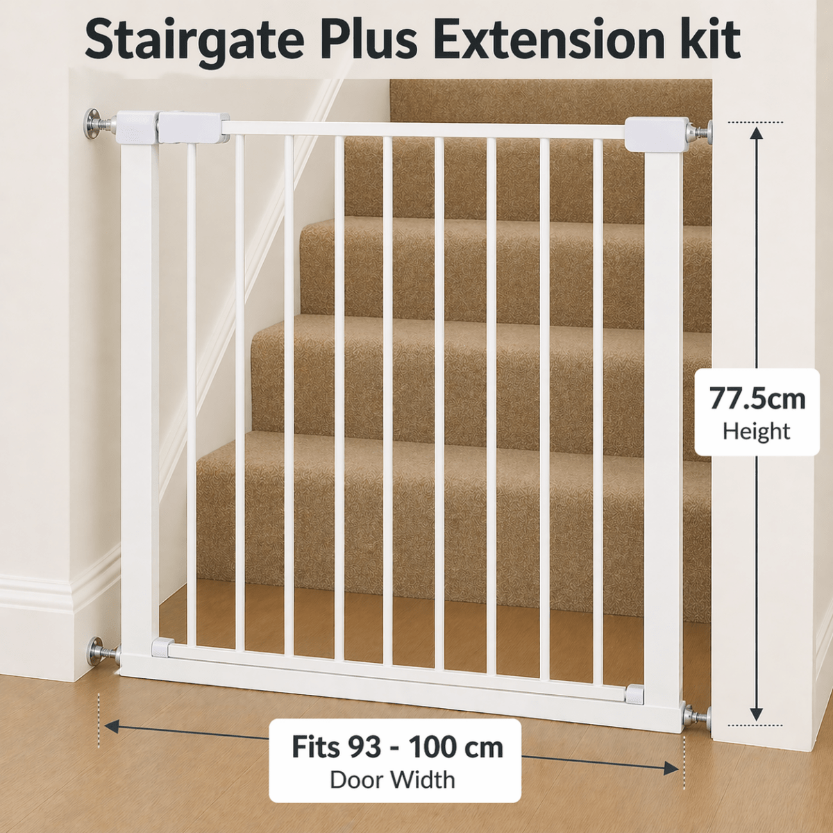 Baby Safety Stair Gate – Pressure Fit Extra Wide