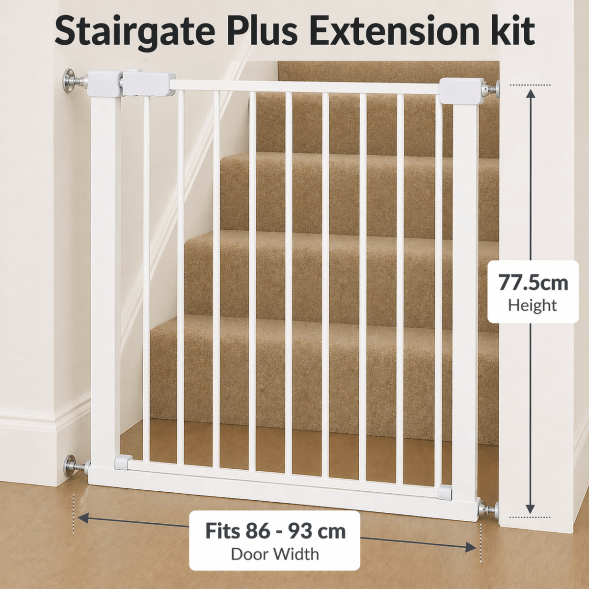 Baby Safety Stair Gate – Pressure Fit Extra Wide