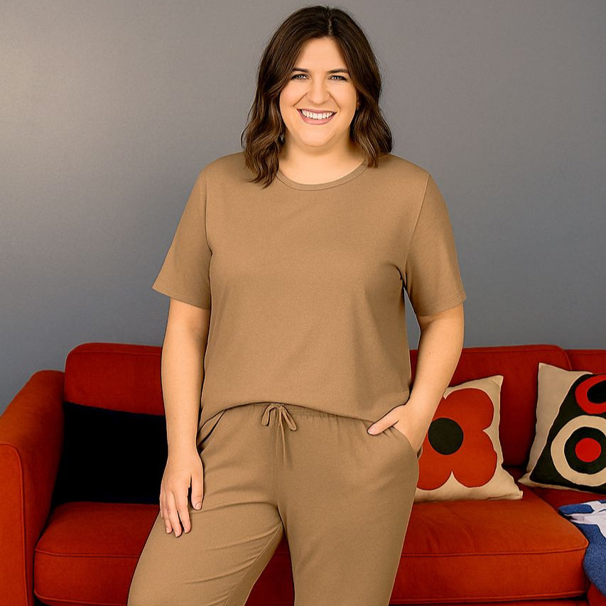 Mocha Cotton Breastfeeding Pyjamas